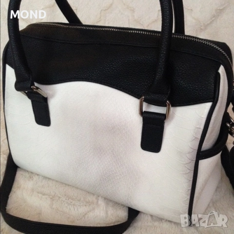 Дамска чанта Express - Black & White Purse, снимка 9 - Чанти - 52868356