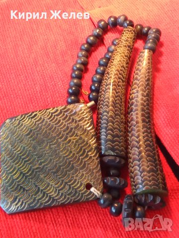 ЗУЛУСКА РОГ от КАФЪРСКИ БИВОЛ РЪЧНО ИЗРАБОТЕНА ОГЪРЛИЦА 33931, снимка 2 - Антикварни и старинни предмети - 29624565