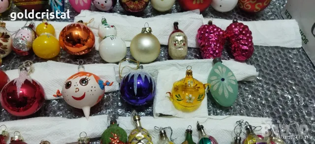 Стари стъклени новогодишни играчки, снимка 11 - Антикварни и старинни предмети - 34950383