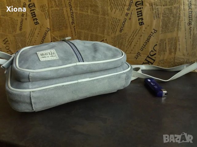 Marzia/малка велурена чанта-естествена кожа, снимка 7 - Чанти - 38789567