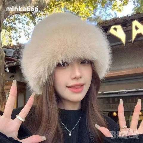 Шапка от естествен косъм, снимка 2 - Шапки - 52704129