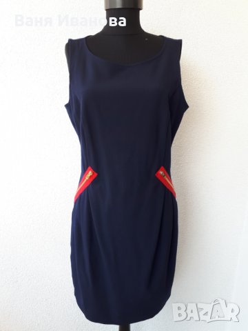 Тъмно синя рокля-сукман Love Moschino, снимка 7 - Рокли - 35886545