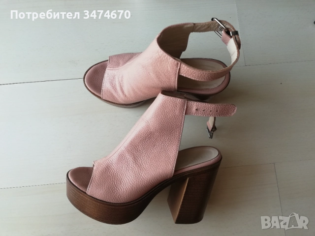 Дамски сандали на платформа, размер 38, естествена кожа., снимка 2 - Дамски елегантни обувки - 52147568