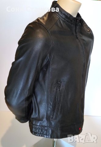 Мъжко кожено яке от естествена кожа - BOSS , Strellson, снимка 4 - Якета - 42707153