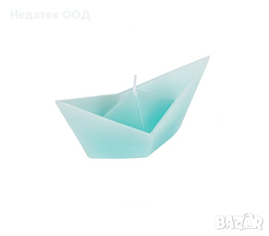 Свещ, Синя лодка, 13x6x6см, снимка 1 - Декорация за дома - 44494227