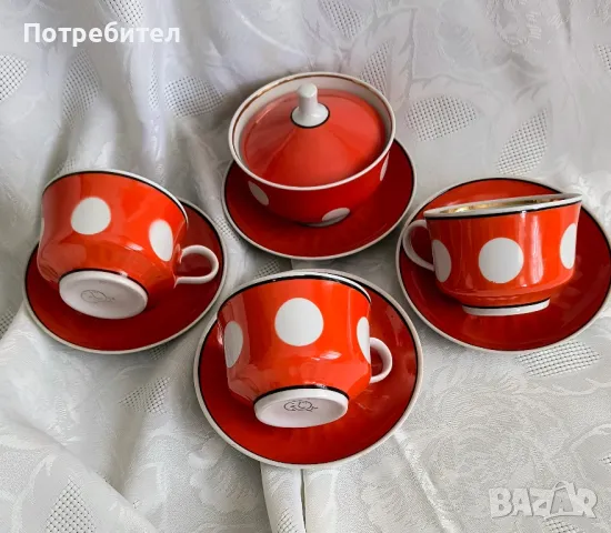 Порцеланов сервиз за чай, снимка 1