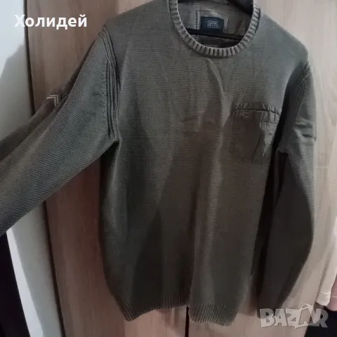 Памучен мъжки пуловер, снимка 3 - Пуловери - 47388635