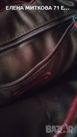Раница от дебела естествена кожа в тъмно червен цвят, снимка 8 - Раници - 53122941