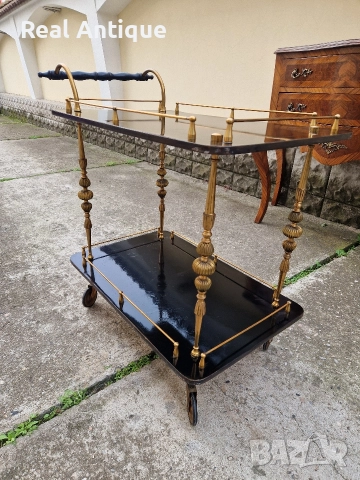 Страхотна антикварна италианска количка за сервиране , снимка 7 - Антикварни и старинни предмети - 52648159