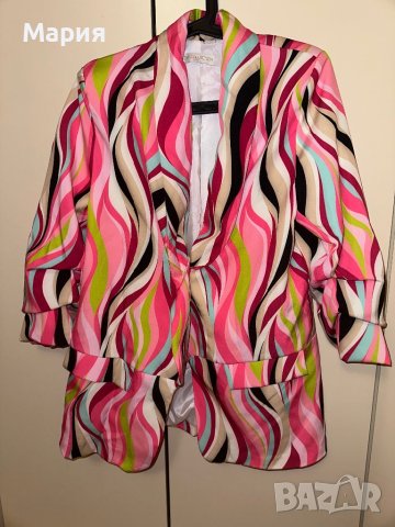 Дамско шарено сако, снимка 2 - Сака - 42722816