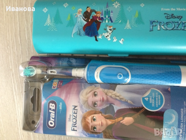 Нова електрическа четка за зъби Oral B Frozen с подарък., снимка 3 - Други - 52371429