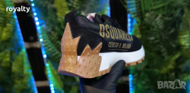 Дамски маратонки Dsquared2 Цвят - Черно и Златисто, снимка 4 - Маратонки - 51629280