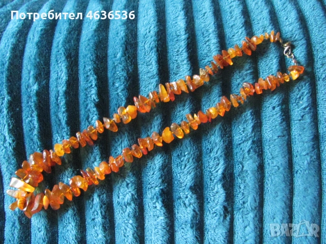 Дамско колие естествен балтийски кехлибар, 48см.