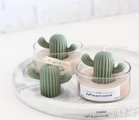 3D кактус с издънки силиконов молд форма смола гипс свещ сапун декор, снимка 5 - Форми - 36876838