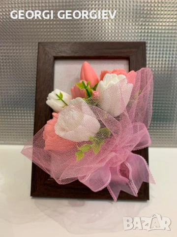 цветя изработени с глицеринов ароматен сапун и Българска роза 🌹 Стара Загора Център ., снимка 13 - Изкуствени цветя - 53463302
