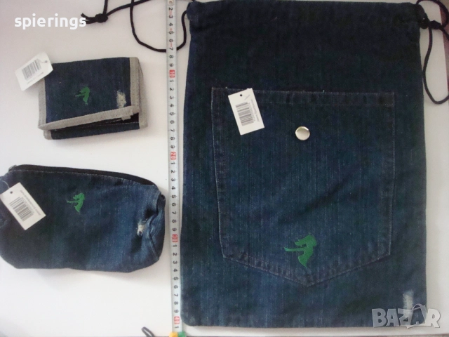 Портфейл+несесер+торба от плат" Деним"