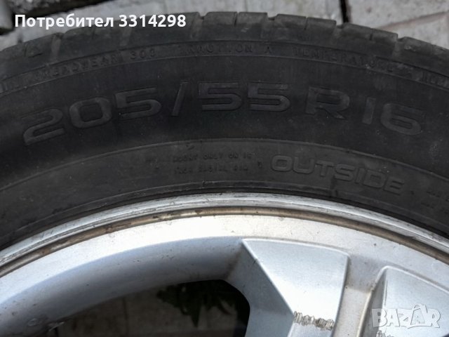 Лети джанти 16""с летни гуми 205/55/16, снимка 4 - Автомобили и джипове - 41305477