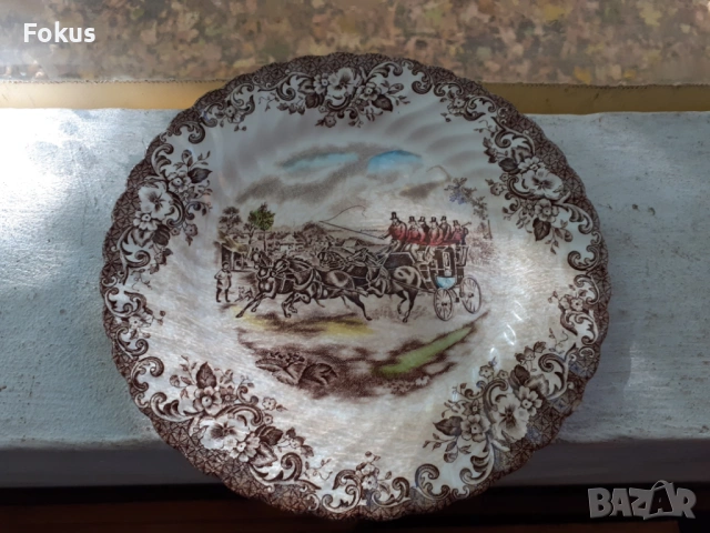 Стар порцелан колекционерска чиния JOHNSON BROS, снимка 3 - Антикварни и старинни предмети - 53408911