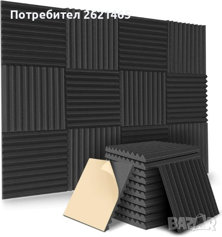 Панели за шумоизолация и звукоизолация, 12 броя, Огнеупорни, 30x30x2.5 см, снимка 8 - Декорация за дома - 44436731