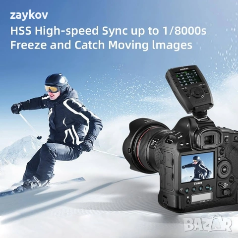 JINBEI TR-Q7II TTL светкавица Безжичен универсален светкавица, съвместим с Canon, Nikon, Sony, снимка 4 - Светкавици, студийно осветление - 53135652