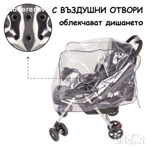 Универсален дъждобран за бебешка количка, снимка 2 - Детски колички - 41847035