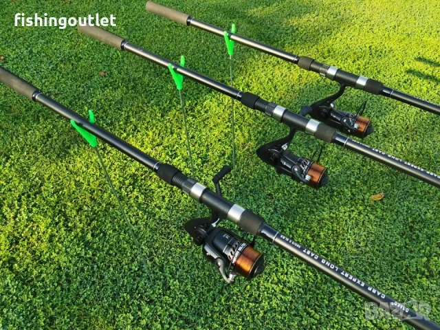 Комплект три шарански въдици с 6 лагера и влакна . НОВИ !, снимка 4 - Въдици - 51044089