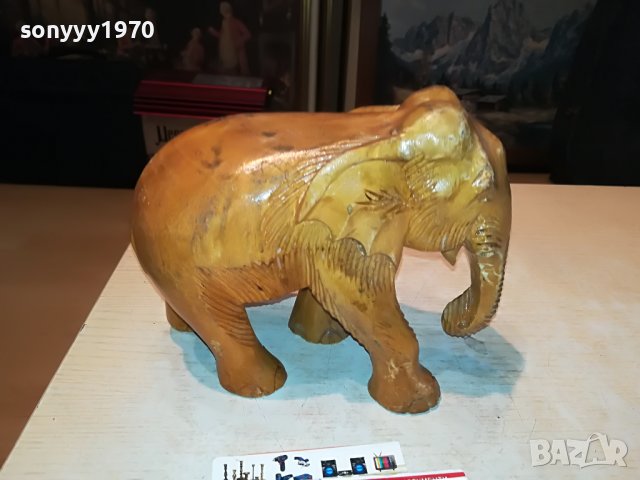 ДЪРВЕН СЛОН ОТ ФРАНЦИЯ 2011221319, снимка 2 - Антикварни и старинни предмети - 38732956