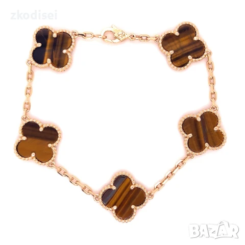 Златна дамска гривна Van Cleef & Arpels 9,47гр. 17,0см. 14кр. проба:585 модел:32160-3, снимка 1