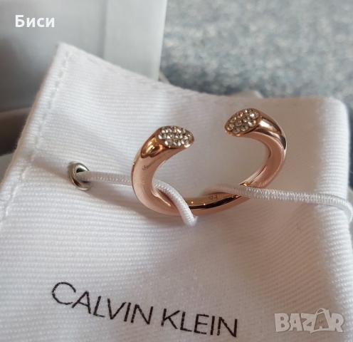 Calvin Klein -нов дамски пръстен от розово злато, снимка 9 - Пръстени - 36039939