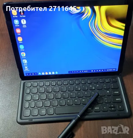 Samsung таблет Galaxy TAB S4, AMOLED, клавиатура, перфектен, снимка 2 - Таблети - 49415660