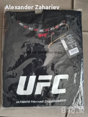 Мъжка тениска UFC черна официална – Колекция 2025/2026, снимка 2 - Тениски - 55720700