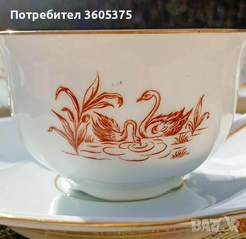 Стар порцеланов сервиз за кафе от Bohemia Чехословакия , снимка 8 - Други ценни предмети - 53101150