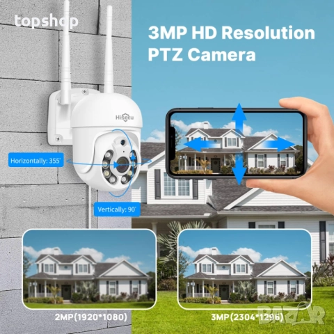 Чисто нова HISSEU Безжична Pro, AI разпознаване на хора, разширяем 16 канала 4K NVR с 4 5MP PTZ ..., снимка 3 - Комплекти за видеонаблюдение - 51722797