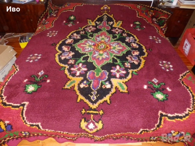 Вълнен китеник Царска корона, снимка 2 - Покривки за легло - 52654311