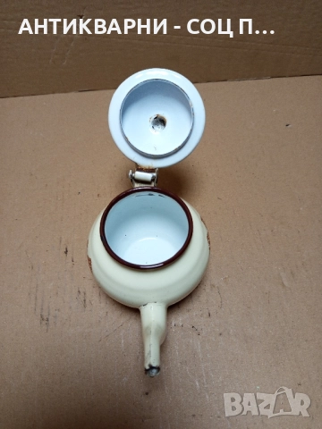 Соц Старо Малко Емайлирано Чайниче Чайник. , снимка 7 - Антикварни и старинни предмети - 51781562