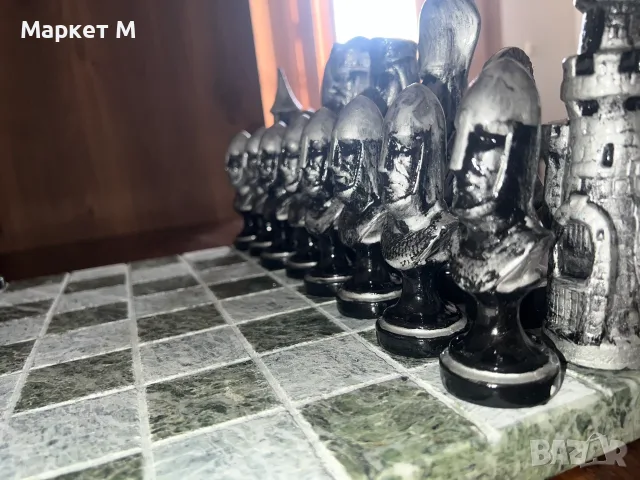 Уникален Шах от мрамор и гипс, снимка 6 - Други спортове - 56120006