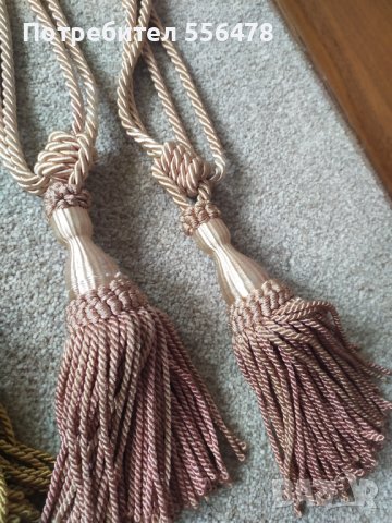 Стилни държачи за пердета с пискюли, снимка 2 - Декорация за дома - 40455318