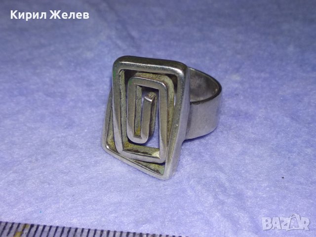 КРАСИВ АР НУВО СТИЛ СРЕБЪРЕН АРТ ПРЪСТЕН СРЕБРО 925 МАЙСТОРСКА РЪЧНА ХУДОЖЕСТВЕНА ИЗРАБОТКА 39900, снимка 3 - Пръстени - 42657045