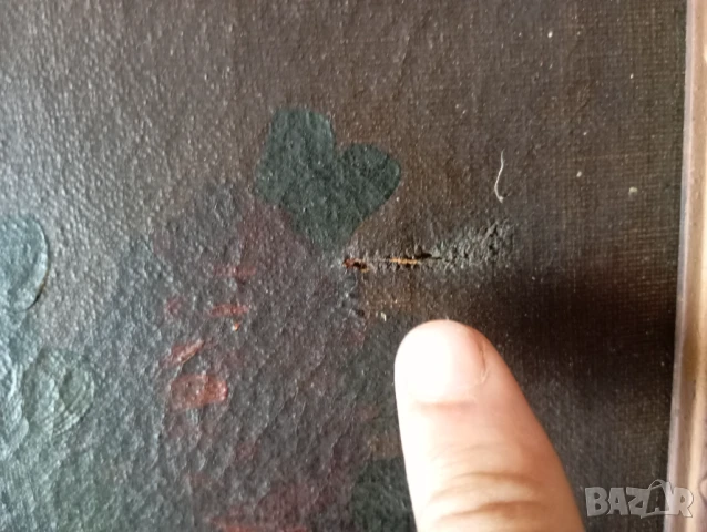 Стара картина - цветя, снимка 4 - Картини - 50946151