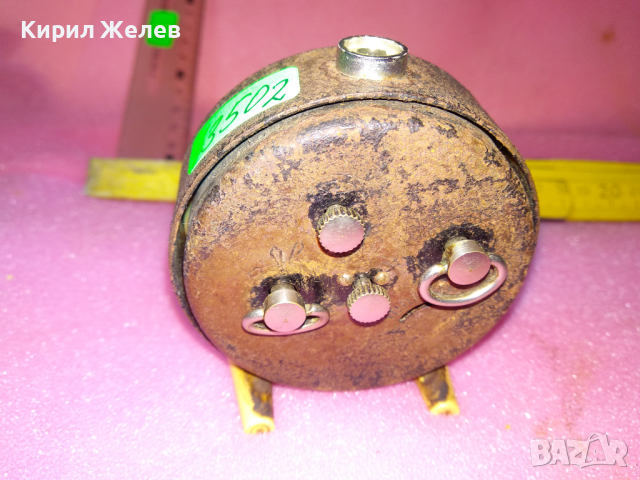 SLAVA MADE in USSR Стар КОЛЕКЦИОНЕРСКИ РУСКИ БУДИЛНИК МЕХАНИЧЕН НАСТОЛЕН ЧАСОВНИК СЛАВА СССР 43502, снимка 3 - Антикварни и старинни предмети - 44536230