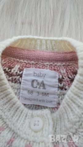 Бебешка жилетка 3-6 месеца, снимка 5 - Жилетки и елечета за бебе - 51812241