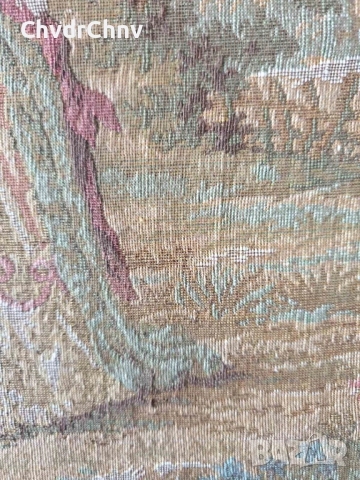 дървена рамка 26х25см/малък стар френски гоблен/барокова картина, снимка 8 - Гоблени - 51535239