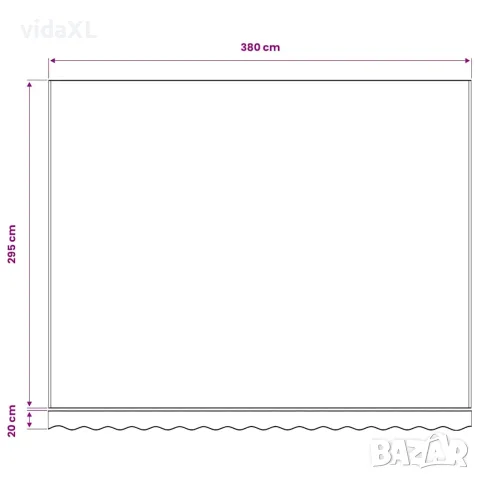 vidaXL Резервен плат за тента, жълт и оранжев, 400x300 см, полиестер, снимка 6 - Облицовки - 56146591