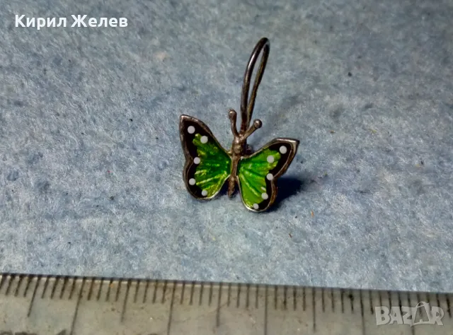 ПРЕКРАСНА ФИГУРАЛНА ЕМАЙЛИРАНА СРЕБЪРНА ОБЕЦА ПЕПЕРУДА СРЕБРО 925 ФИНА РЪЧНА АРТ ИЗРАБОТКА 49615, снимка 6 - Обеци - 49071106