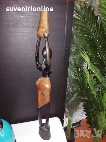 Дървена статуетка , снимка 2 - Статуетки - 40277555