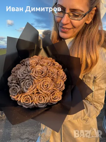 Продавам Вечен букет от ръчно изработени сатенени рози 🌹