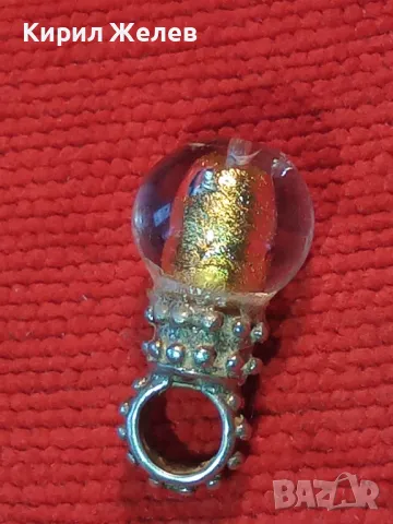 ШИКОЗЕН ВИНТИДЖ АРТ СРЕБЪРЕН ПЕНДАНТ СРЕБРО 925 с ЦВЕТНО ВЕНЕЦИАНСКО СТЪКЛО МУРАНО 49411, снимка 14 - Колиета, медальони, синджири - 48901888