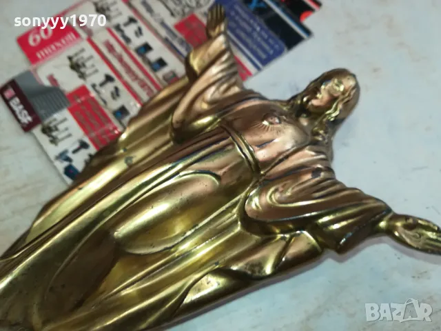 БОГ-МЕД МЕСИНГ 20Х15Х6СМ МАСИВНА ТЕЖКА ФИГУРА 2504251615, снимка 5 - Антикварни и старинни предмети - 50034730