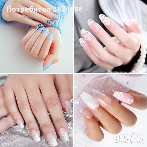 3178 Комплект от 500 броя еднократни форми за изграждане на гел нокти, снимка 12 - Продукти за маникюр - 35790033