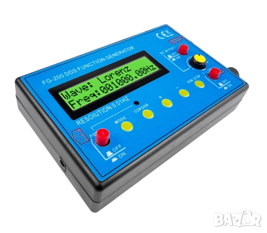 FG-200 Функционален Сигнал Генератор на Сигнали 0.01Hz - 500KHz Честотен Брояч с Антена DDS Функция, снимка 3 - Друга електроника - 53828224